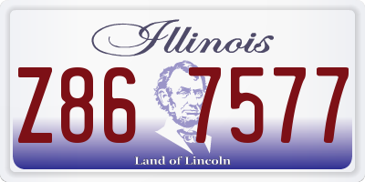 IL license plate Z867577