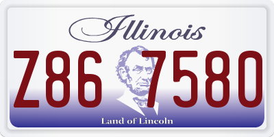 IL license plate Z867580