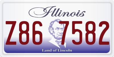 IL license plate Z867582