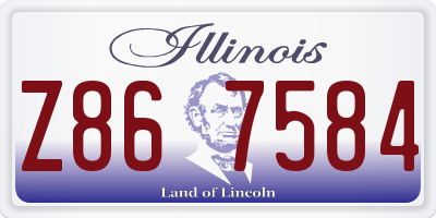 IL license plate Z867584
