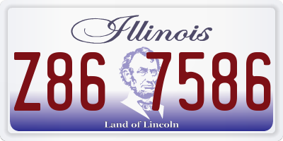 IL license plate Z867586
