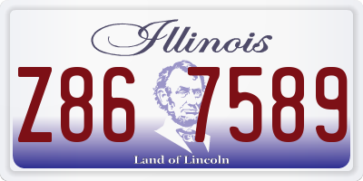IL license plate Z867589