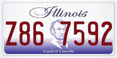 IL license plate Z867592