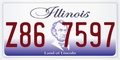 IL license plate Z867597