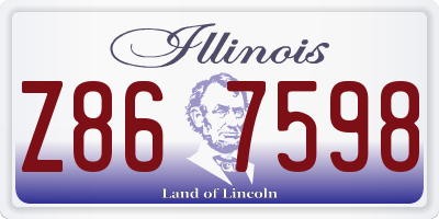 IL license plate Z867598