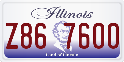 IL license plate Z867600