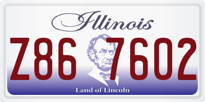 IL license plate Z867602