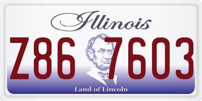 IL license plate Z867603