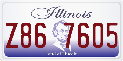 IL license plate Z867605