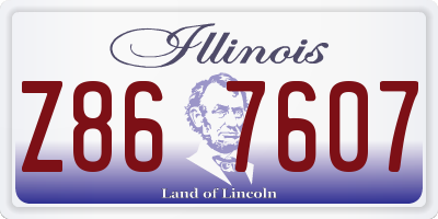 IL license plate Z867607
