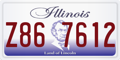 IL license plate Z867612