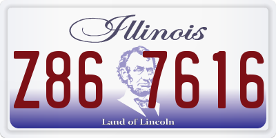 IL license plate Z867616