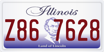 IL license plate Z867628