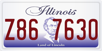 IL license plate Z867630