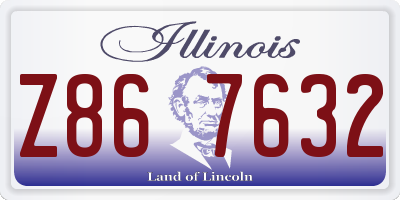 IL license plate Z867632
