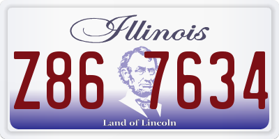 IL license plate Z867634