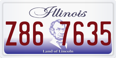 IL license plate Z867635