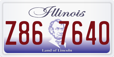 IL license plate Z867640