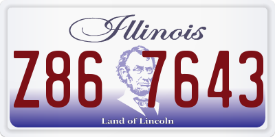 IL license plate Z867643