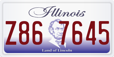 IL license plate Z867645