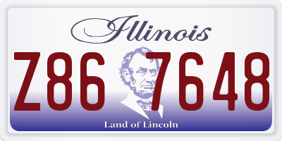 IL license plate Z867648