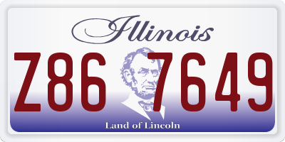 IL license plate Z867649