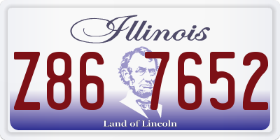 IL license plate Z867652