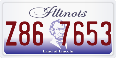 IL license plate Z867653