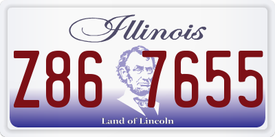 IL license plate Z867655