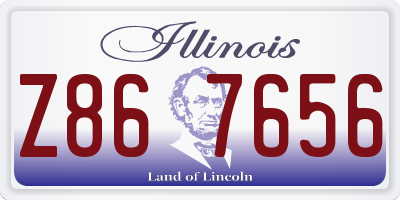 IL license plate Z867656