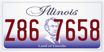 IL license plate Z867658