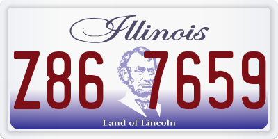 IL license plate Z867659