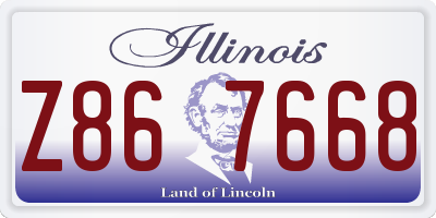 IL license plate Z867668