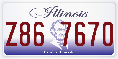 IL license plate Z867670