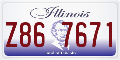 IL license plate Z867671