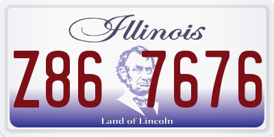 IL license plate Z867676