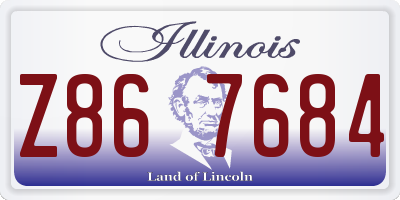 IL license plate Z867684