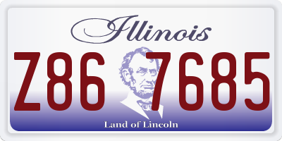 IL license plate Z867685