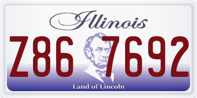 IL license plate Z867692