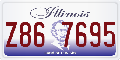 IL license plate Z867695