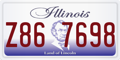 IL license plate Z867698