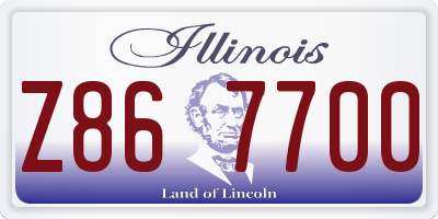 IL license plate Z867700