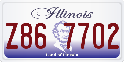 IL license plate Z867702
