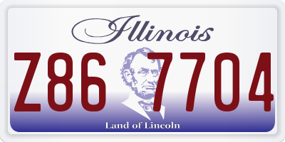IL license plate Z867704