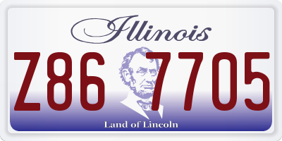 IL license plate Z867705