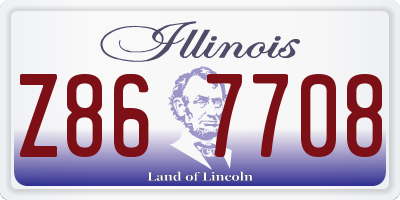IL license plate Z867708