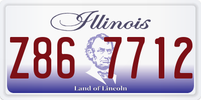 IL license plate Z867712