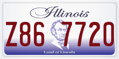 IL license plate Z867720