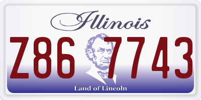 IL license plate Z867743