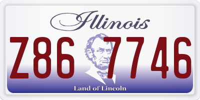 IL license plate Z867746